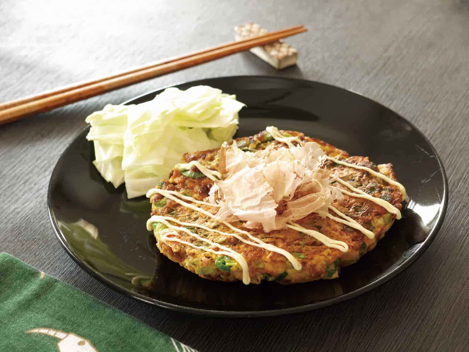 納豆のお好み焼き風