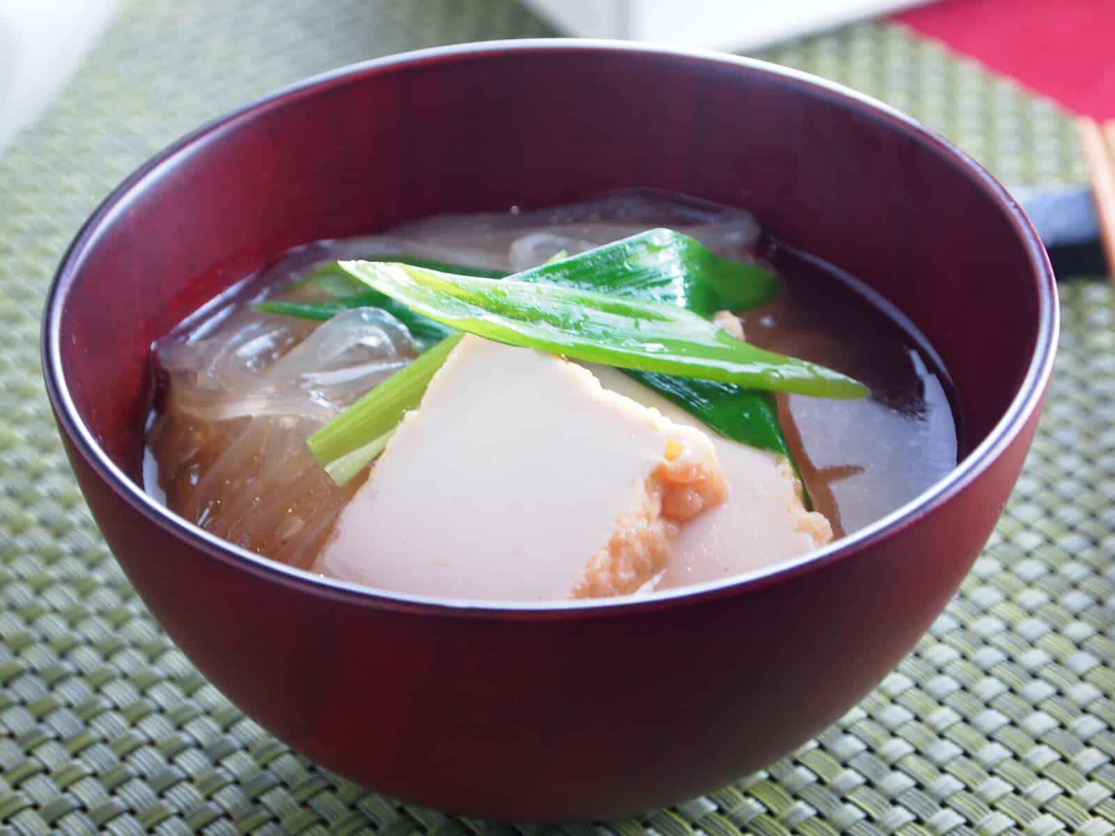 春雨と厚揚げのみそ汁