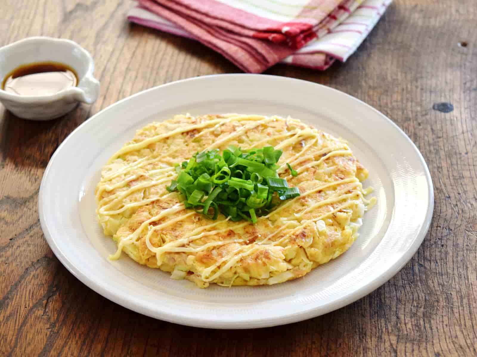 ツナと豆腐のお好み焼き