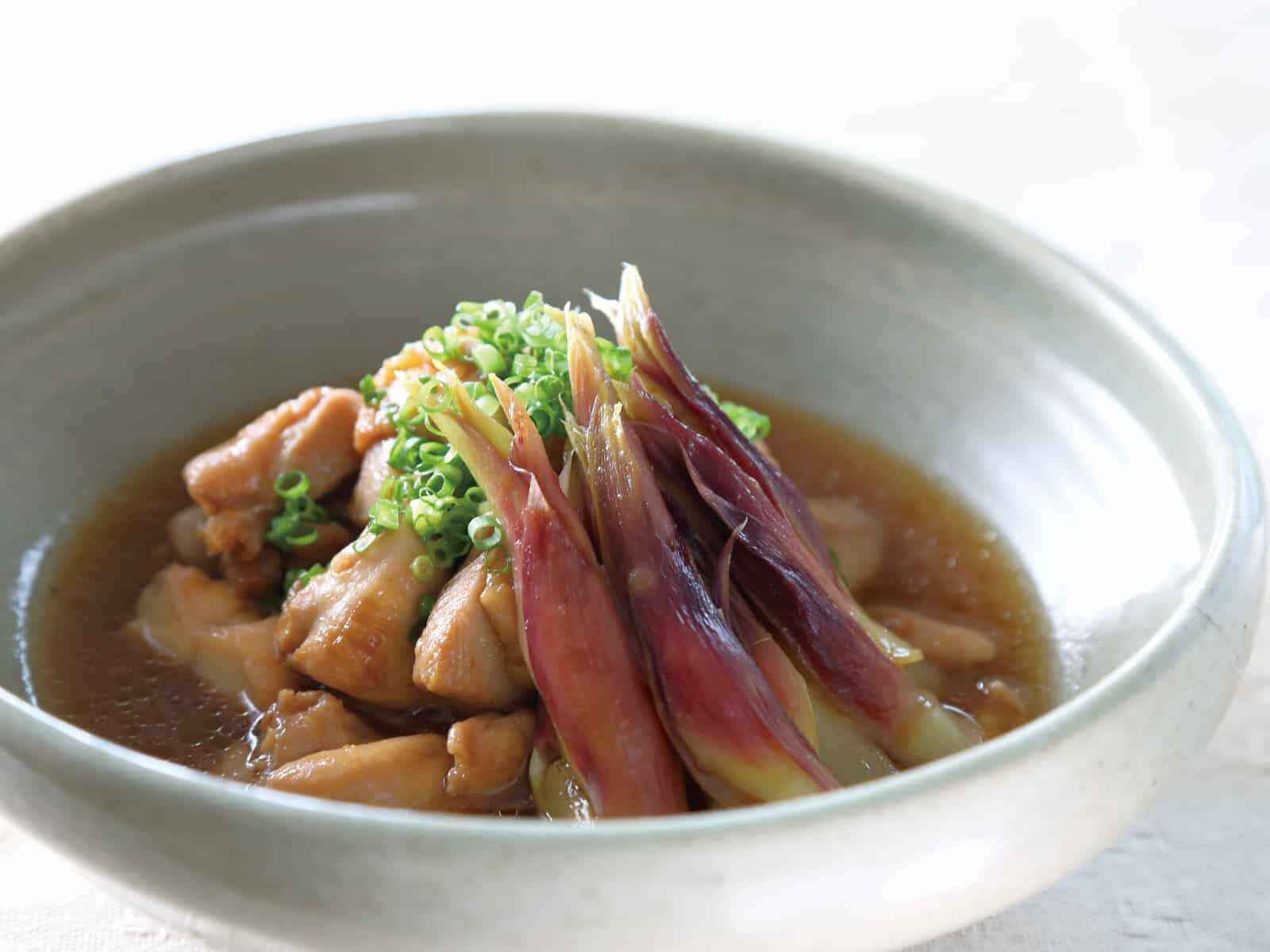 みょうがと鶏肉のうま煮