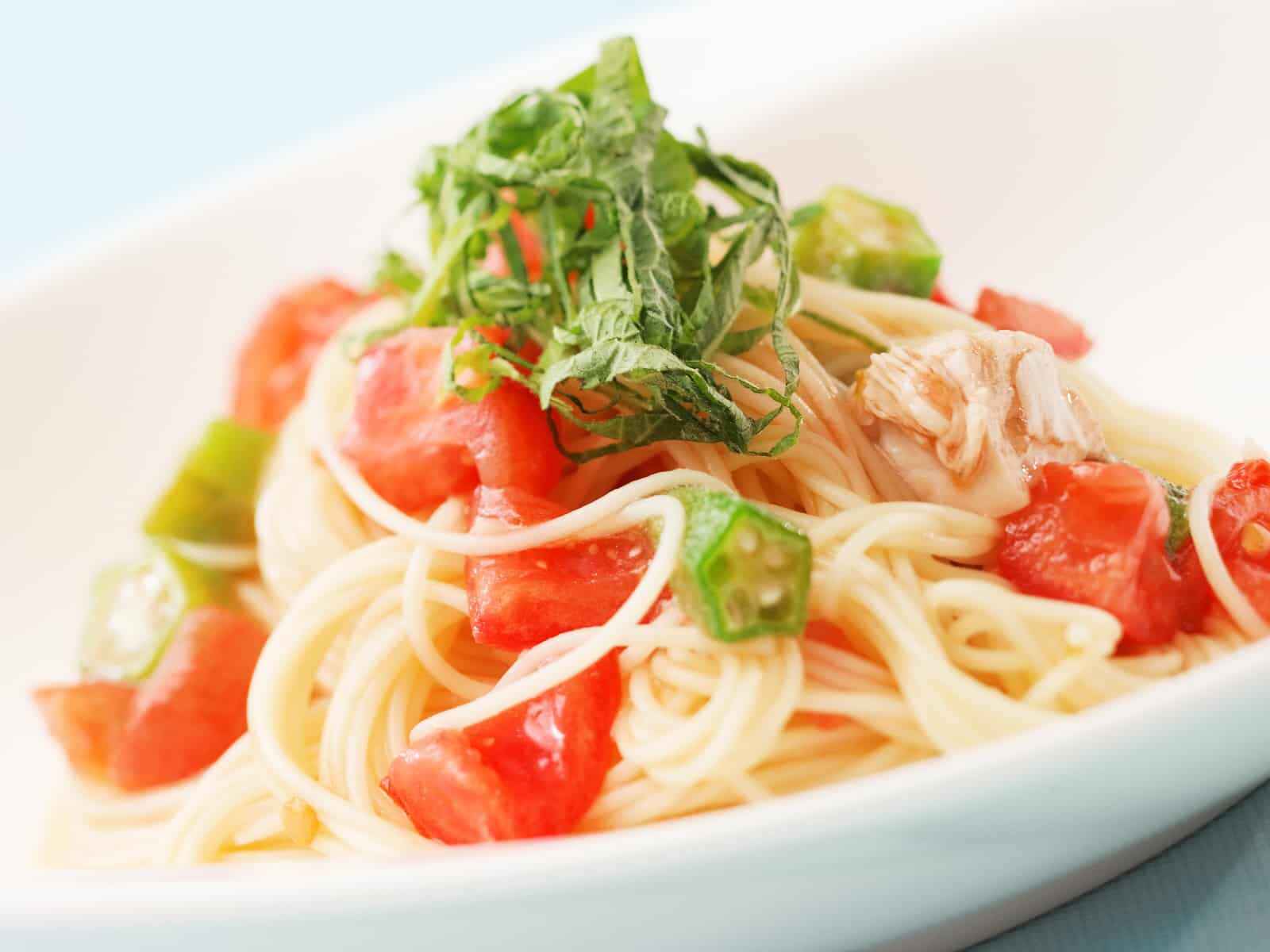 フレッシュトマトの冷製パスタ