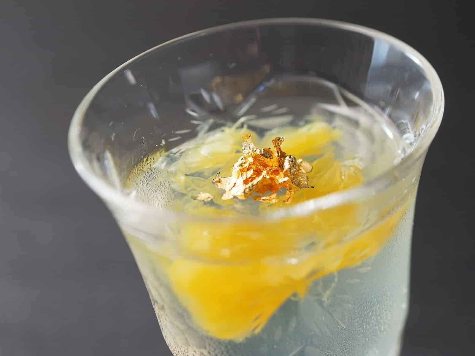 吟醸酒とオレンジのゼリー