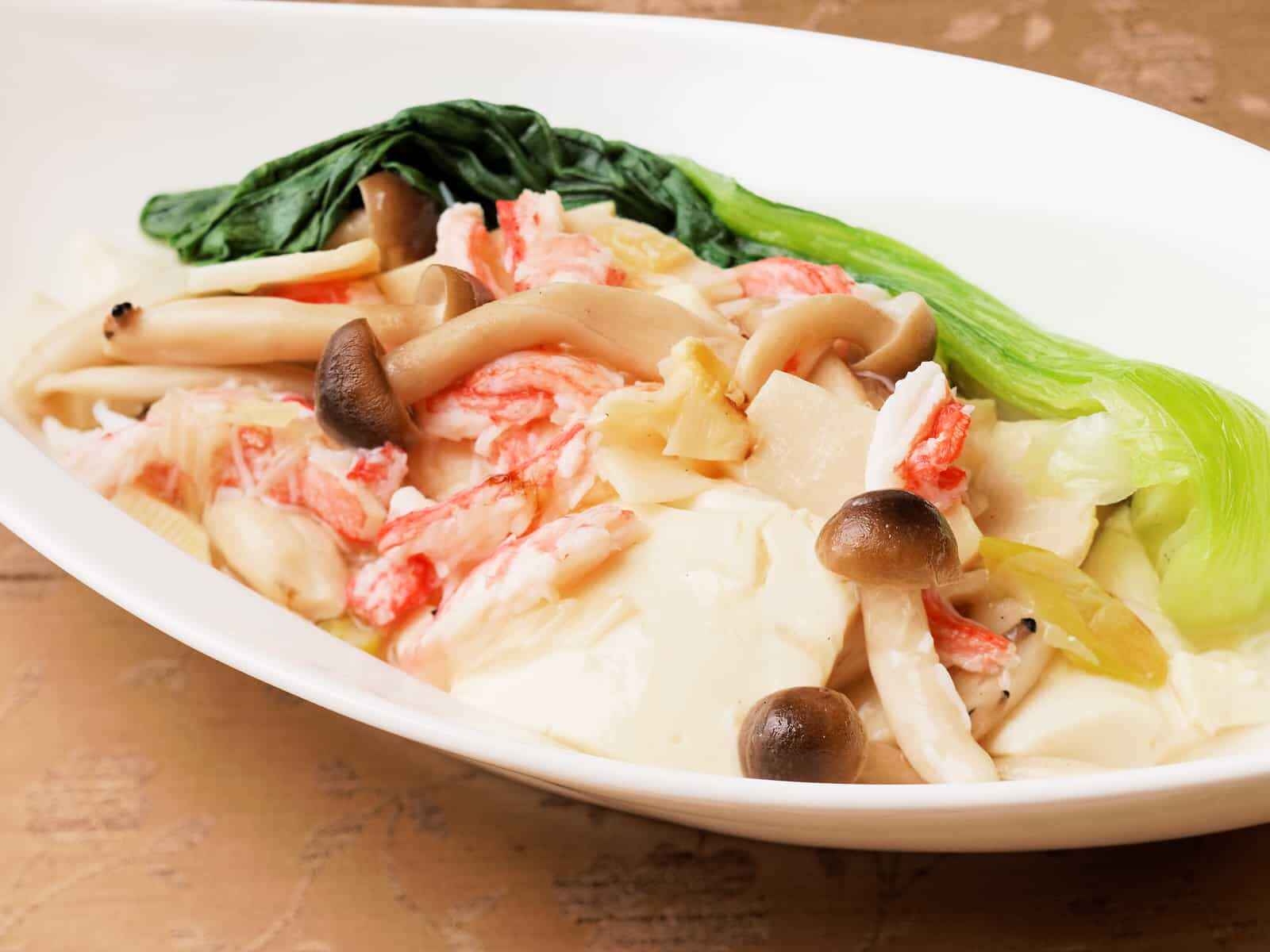 豆腐の中華風かにあんかけ