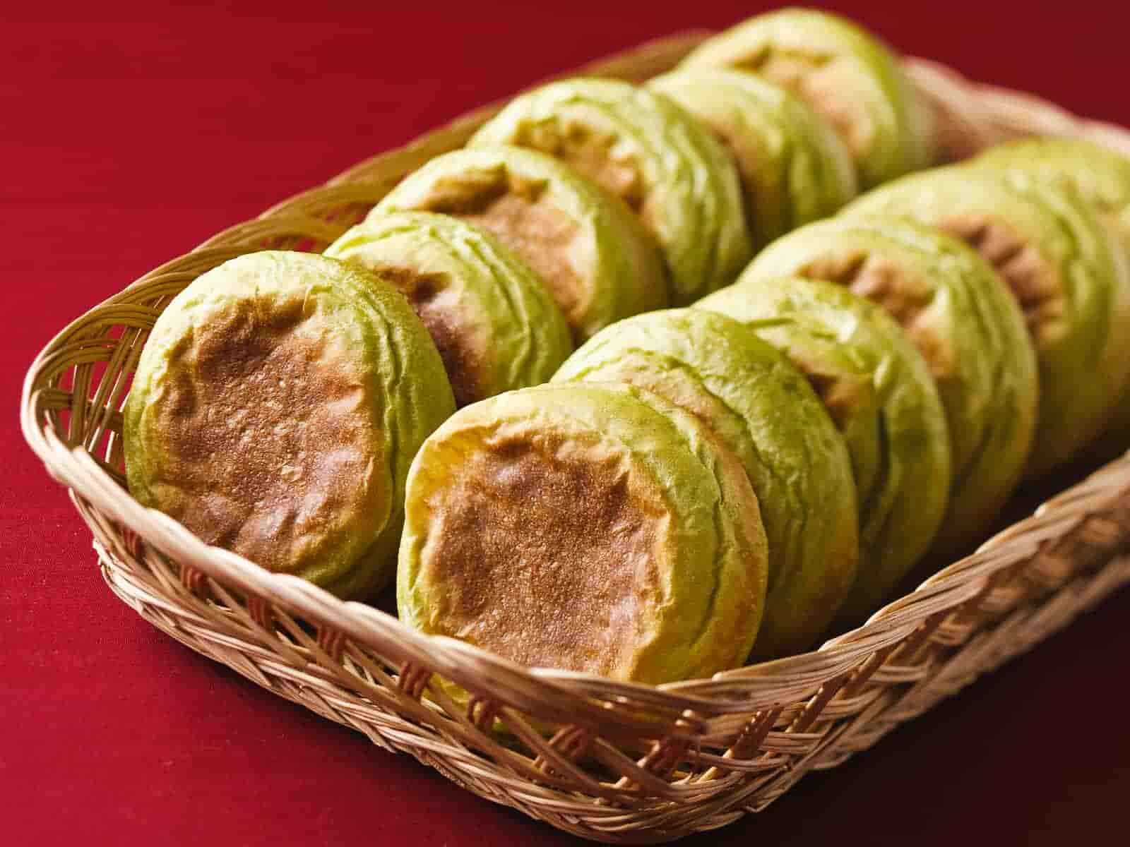 抹茶パンお焼き風