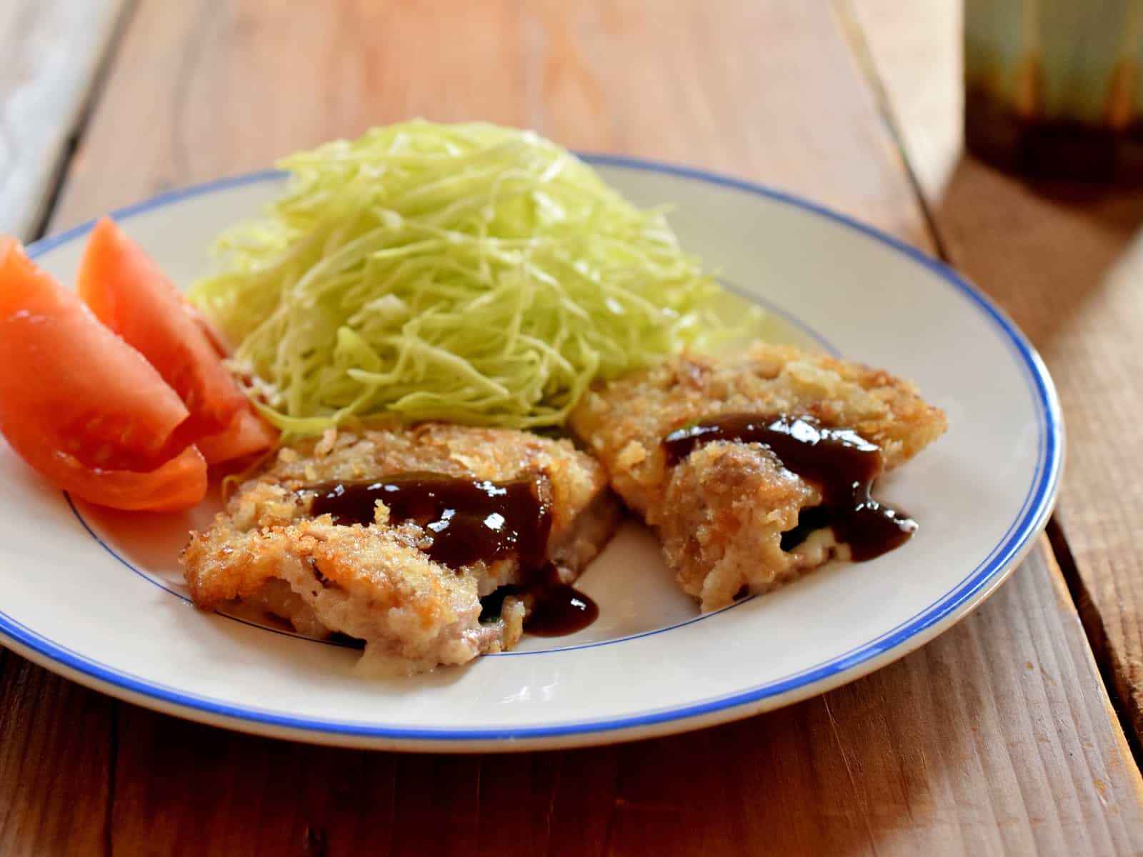 豚肉の梅しそチーズはさみカツ