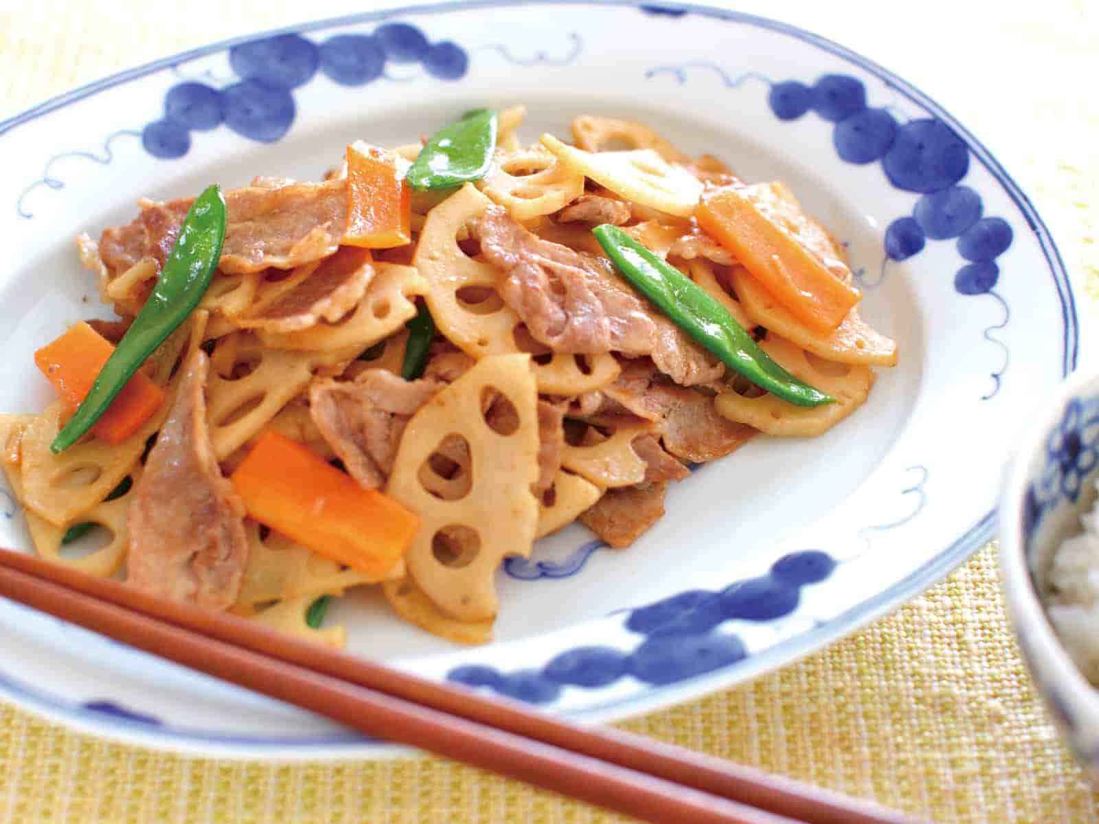 豚肉とれんこんのオイスターソース炒め